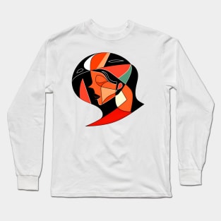 Sleeping Woman Picasso Style Long Sleeve T-Shirt